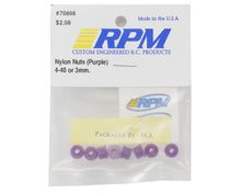 Load image into Gallery viewer, RPM 4-40 NYLON NUTS (Purple) (8)