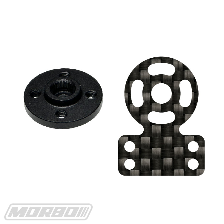 MORBO 25T ADJUSTABLE CARBON FIBER SERVO HORN (24.5MM X 20MM)