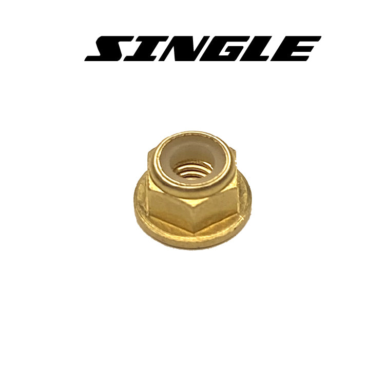 MORBO M4 BRASS FLANGE NYLOCK NUT