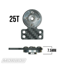 Load image into Gallery viewer, MORBO 25T ADJUSTABLE CARBON FIBER SERVO HORN (24.5MM X 20MM)

